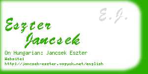 eszter jancsek business card